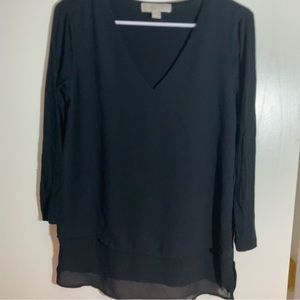 Michael Kors‎ black layered top small